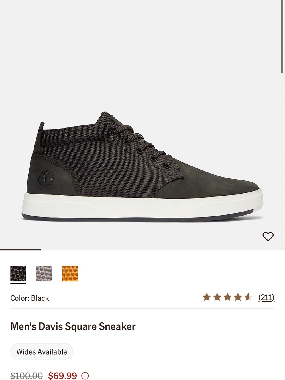 Timberland Men's Davis Square Sneaker